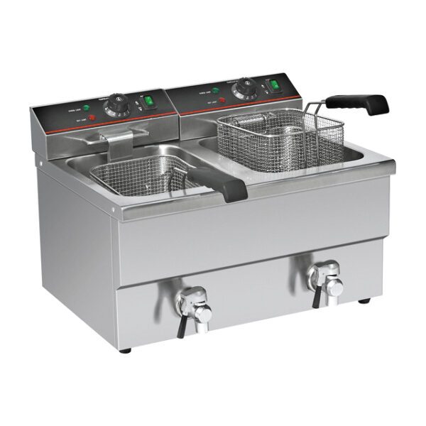 Commercial Electric Deep Fryer 12L x 2 | Dual Tank 220V Fryer