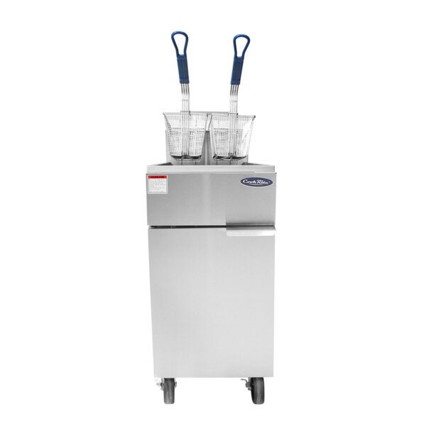 3 Burner Gas Deep Fryer Standing 40LB VESTA