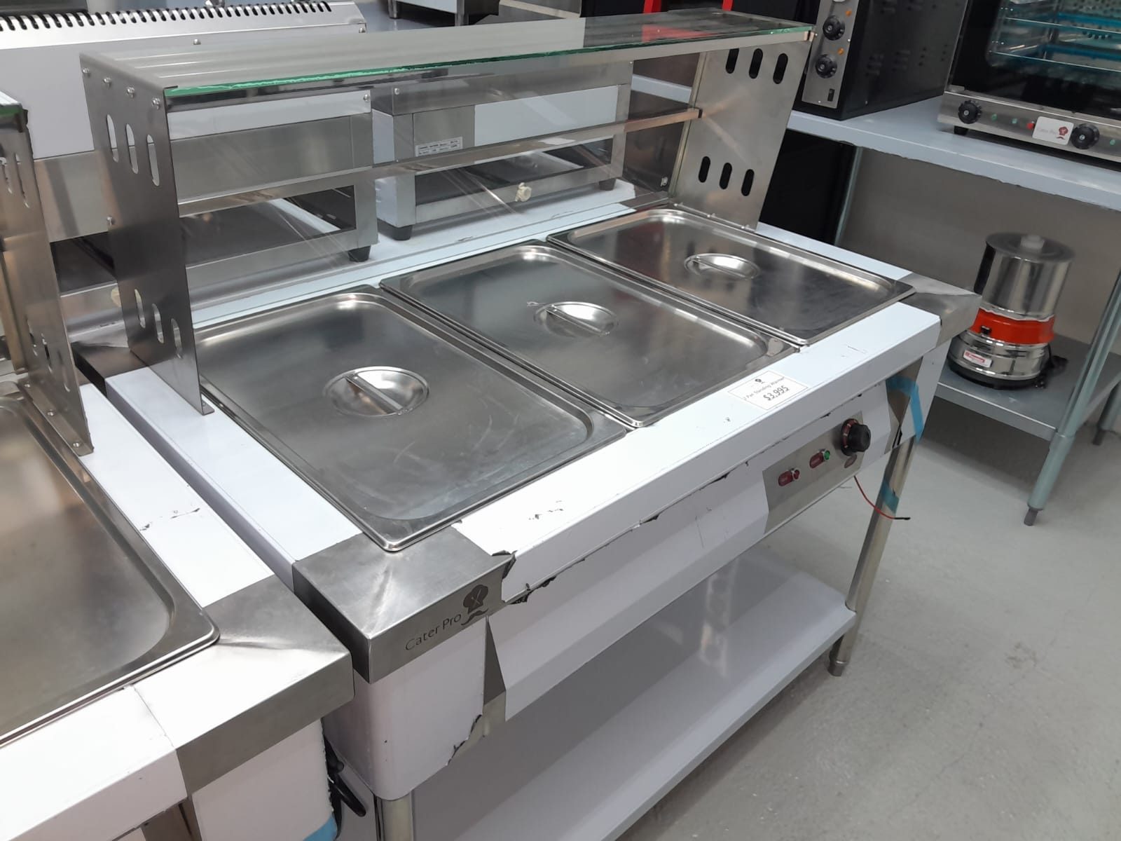 3 Compartment Standing Warmer 110V, Commercial Food Warmer