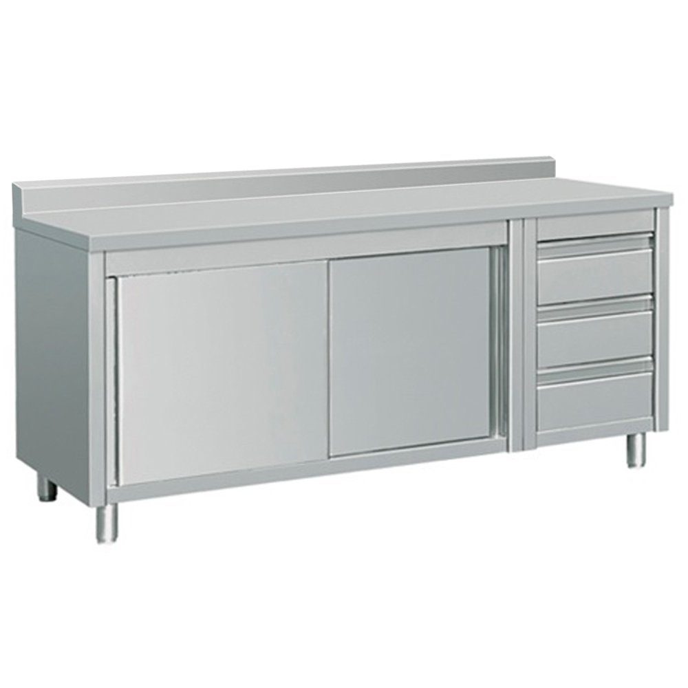 5ft Stainless Steel Cupboard with Drawers in Trinidad