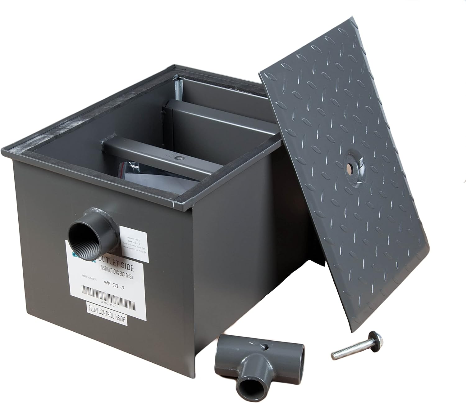 grease1 Steel Grease Interceptor – 14lb Grease Trap | CaterPro Trinidad
