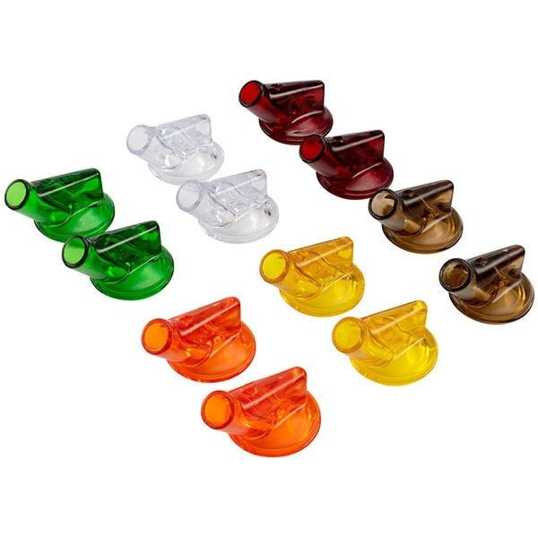 Carlisle Store 'N Pour 12-piece assorted spout set PS103AT00
